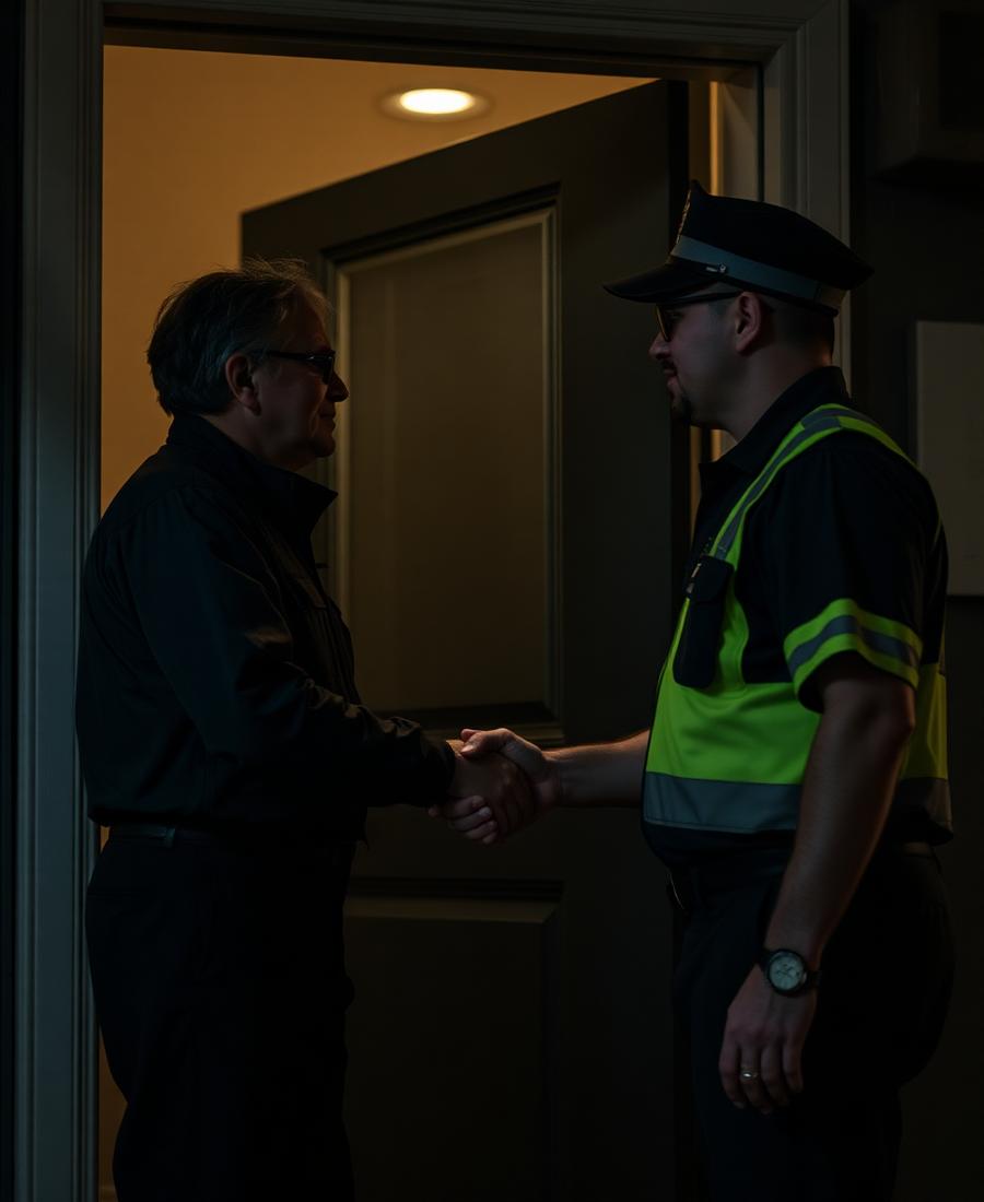 Customer connecting with a service professional at the door